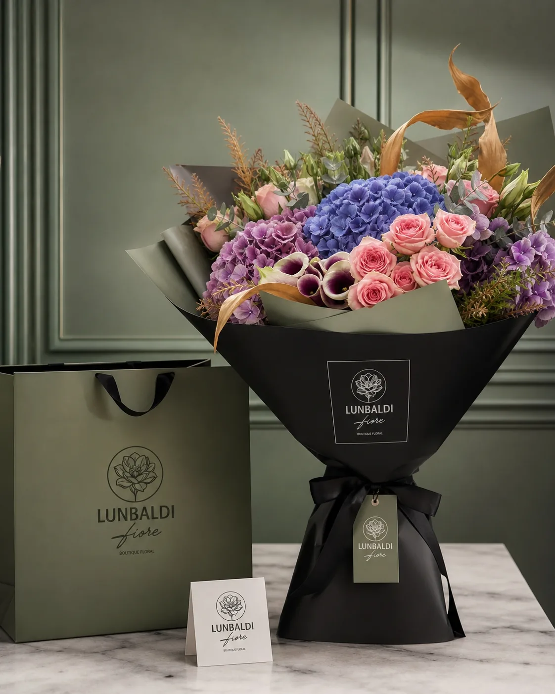 Bouquet bag — Entrega con silueta propia