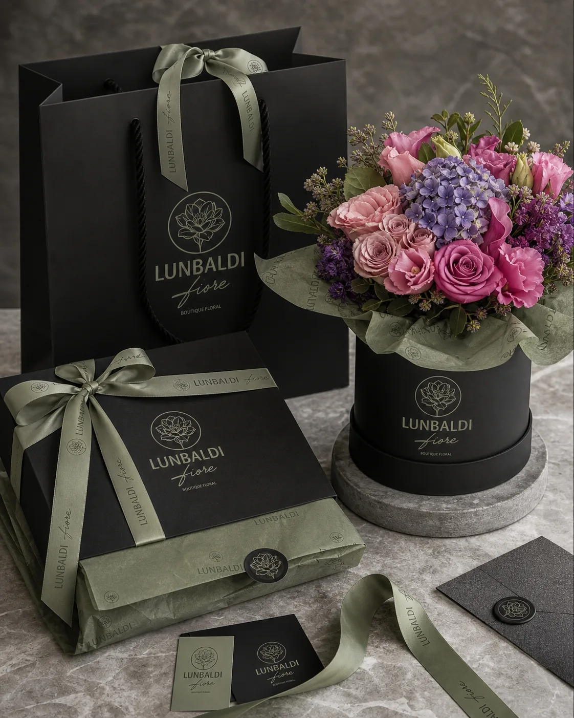 Packaging — Cajas rígidas, cinta y sello de cera